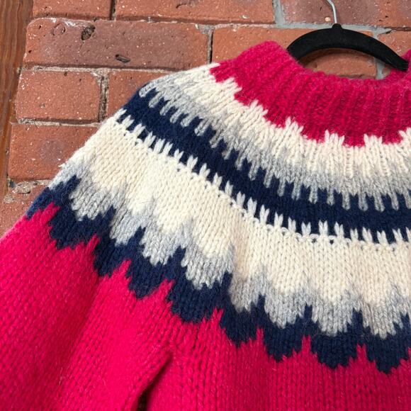 Brooks Brothers Danish Vintage Fair Isle Yoke Nordic Lambswool Sweater - Picture 4 of 7